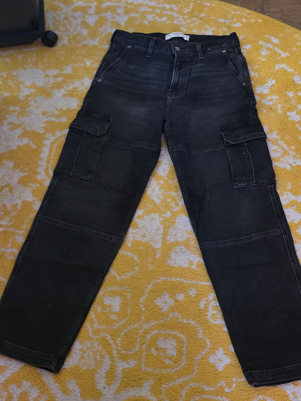 Hollister Black Cargo Pants with Utility Pockets